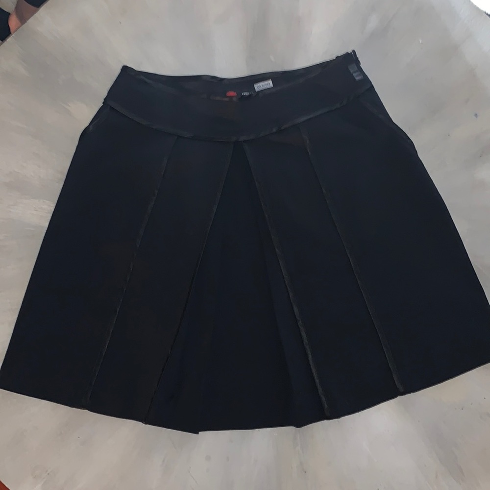 Versace Black Satin Trimmed Skirt -